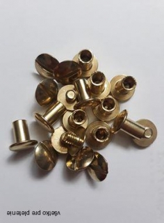 Opasková skrutka 6mm - mosadzná