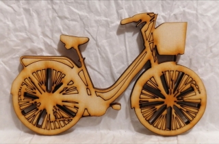 Drevený výrez  bicykel - 80x50x3mm