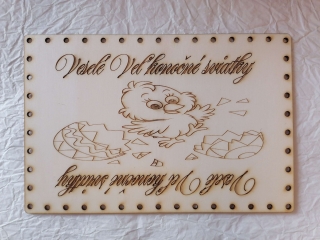 Preglejkové dno na opletanie gravírované obdĺžnik 4mm - 30x20cm Veľkonočné sviatky2
