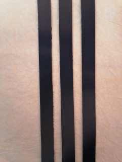 Kožený pás 2cm široký, dĺžka 100cm - čierny