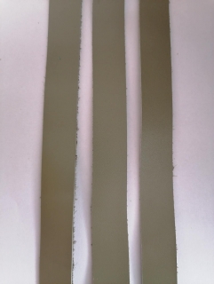 Kožený pás 2cm široký, dĺžka 60cm - olivový