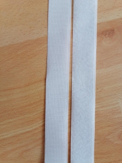 Suchý zips 30mm - 501 biely slučka