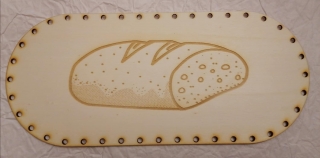 Preglejkový poklop na chlebník oválny Chleba 3mm - 30x13cm ( na knopku)