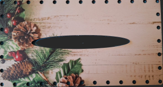3D kapesníkovník s dierkami  UV tlač 3mm - 24,5x13cm - typ39