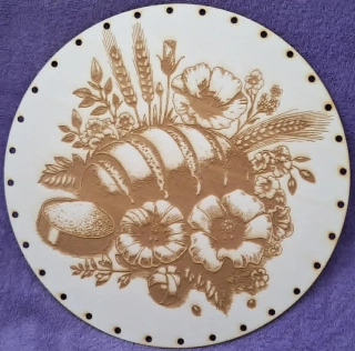 Preglejkové dno gravírované na opletanie 3mm Chlieb - Ø 28cm