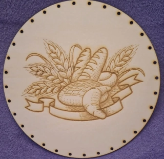 Preglejkové dno gravírované na opletanie 3mm Chlieb 4- Ø 30cm