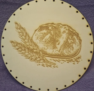 Preglejkové dno gravírované na opletanie 3mm Chlieb 6- Ø 30cm