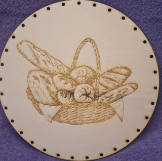 Preglejkové dno gravírované na opletanie 3mm Chlieb 7- Ø 30cm