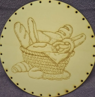 Preglejkové dno gravírované na opletanie 3mm Chlieb 8- Ø 30cm