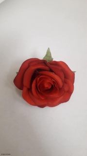 Kvet mini ruža  4cm - červená  "7"