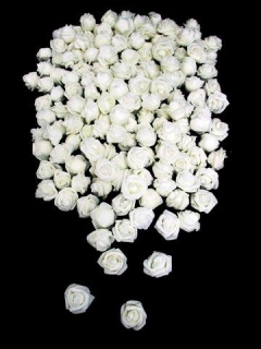 Kvet Ruža Polyfoam 4cm mini - biela
