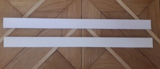 Kožený pás 2cm široký, dĺžka 30cm - biely