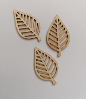Filigránový výrez lístok - 2 x 3,5cm