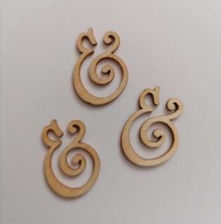 Filigránový výrez ornament - 3cm