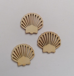 Filigránový výrez mušla - 2,8cm