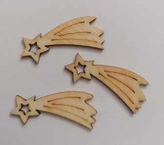 Filigránový výrez kométa - 2,8cm