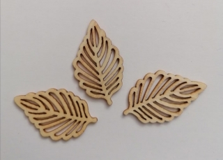 Filigránový výrez lístok - 2,2 x 3,6cm