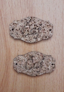 Korkový štítok 50 x 30mm - Čaj