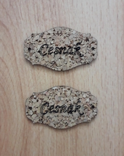 Korkový štítok 50 x 30mm - Cesnak