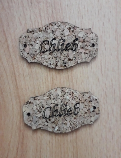 Korkový štítok 50 x 30mm - Chlieb