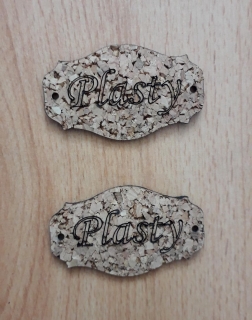 Korkový štítok 50 x 30mm - Plasty