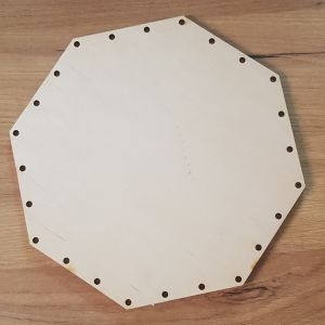 Preglejkové dno na opletanie osemuholník 3mm - 30cm