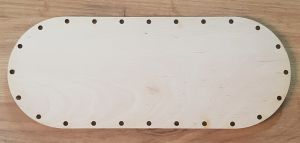 Preglejkové dno na kabelky oválne 3mm - 25x12cm
