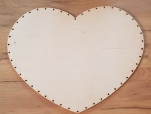 Preglejkové dno na opletanie srdce 3mm - 40x30cm