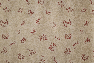 Netkaná textília Heidelberg 40cm x 1,2 m - champagne-bordo ornament