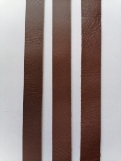 Kožený pás 2cm široký, dĺžka 25cm - hnedý