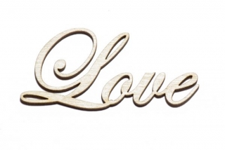 Nápis - LOVE - 7,5 x 3,5cm 