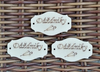 Tabuľka Dáždniky 5x3cm