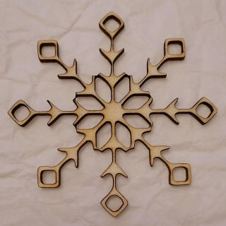 Vianočný výrez vločka2 -  8cm