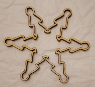 Vianočný výrez vločka3 -  8cm