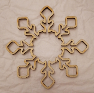 Vianočný výrez vločka4 -  8cm