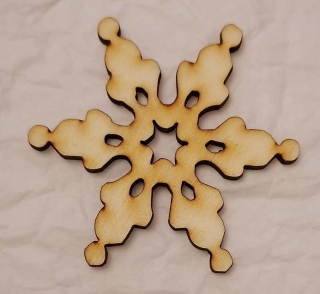 Vianočný výrez vločka1 -  6cm