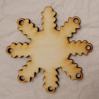 Vianočný výrez vločka2 -  6cm