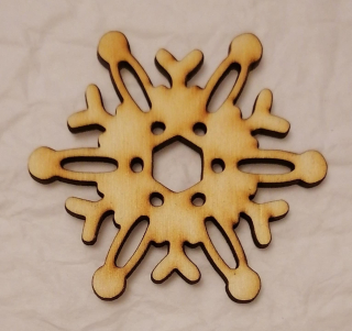Vianočný výrez vločka3 -  6cm