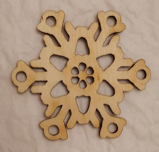 Vianočný výrez vločka4 -  6cm