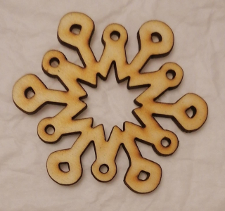 Vianočný výrez vločka6 -  6cm