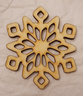 Vianočný výrez vločka8 -  6cm