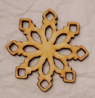 Vianočný výrez vločka9 -  6cm