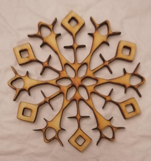 Vianočný výrez vločka13 -  8cm
