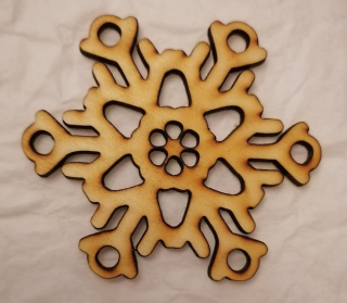Vianočný výrez vločka14 -  6cm