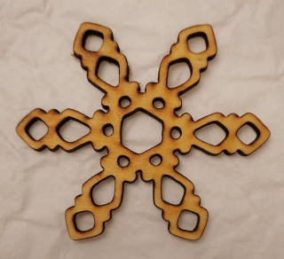 Vianočný výrez vločka16 -  6cm