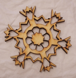 Vianočný výrez vločka18 -  6cm