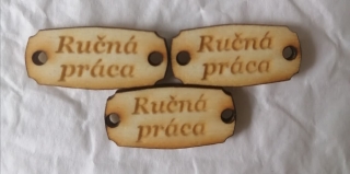 Tabuľka Ručná práca 2,5x1cm