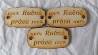 Tabuľka 100% Ručná práca 3,5x1,5cm