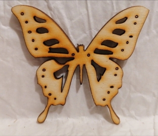 Drevený motýľ2 55x60mm 