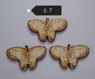 Drevený motýľ7 30x20mm 